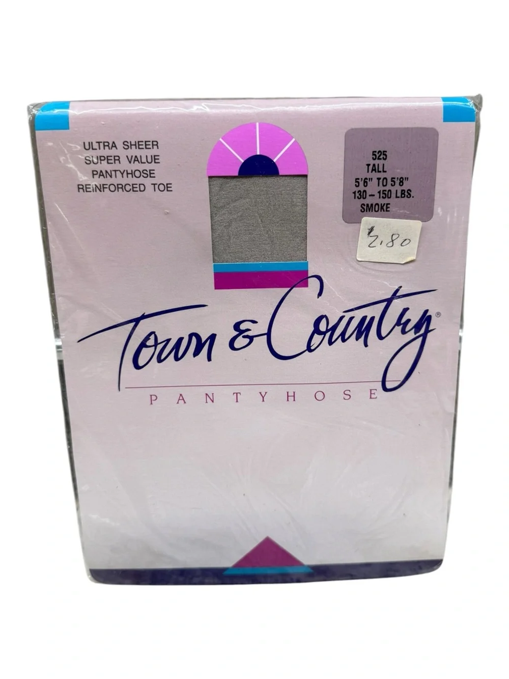 Vintage Town & Country Ultra Sheer Pantyhose 100% Nylon  Tall Smoke